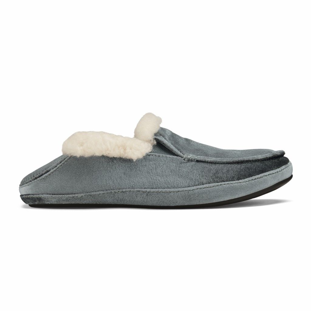 Olukai Women's Ku Una Lanui Slipper - Charcoal US350-197